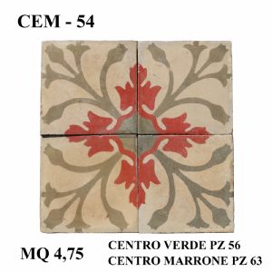 Antica pavimentazione in cementine. cm 20x20. Epoca primi 1900.